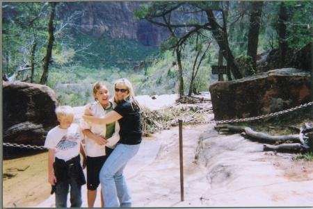 Drew. Ruthie and me at Zions