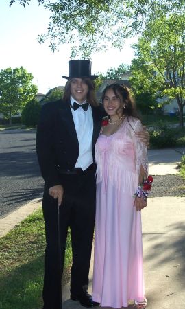 my son Tom and his girl Holly on prom day