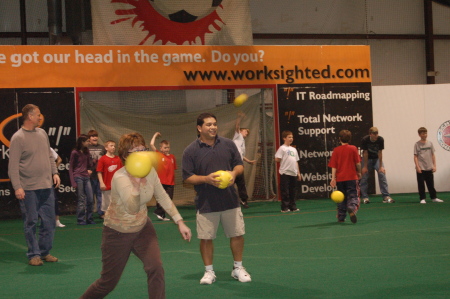 Annual dodge ball against the rug rats