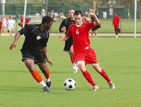 Ryan in action on the pitch