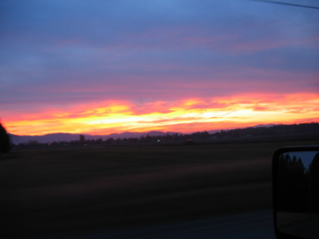 Sunrise on the way to work in CDA