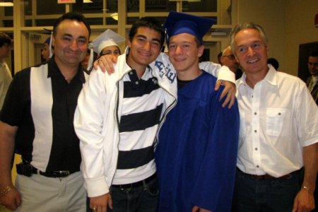 Son-in-law Tony, Grandsons Brandon & DJ, and I