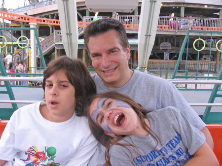 Enjoying a ride at Wildwood