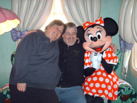 Me, Tim, and Minnie Mouse