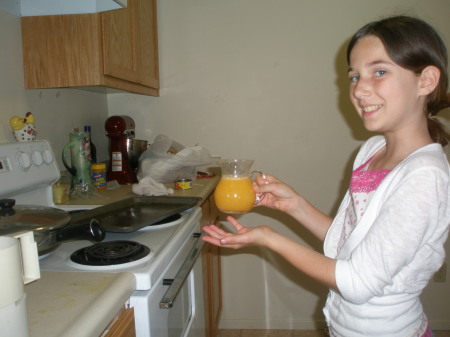 Margot making Juice!