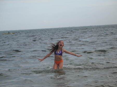 KATHLEEN  ON THE BEACH