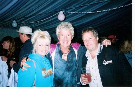 "me, Kevin Cronin w/REO SPEEDWAGON & hubby"