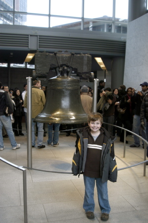 Aidan at the Liberty Bell