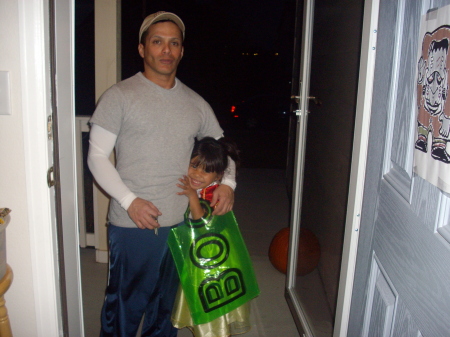 Dad and Victoria on  Halloween