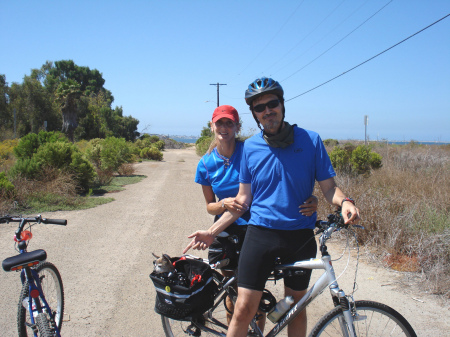 Biking around San Diego Bay.