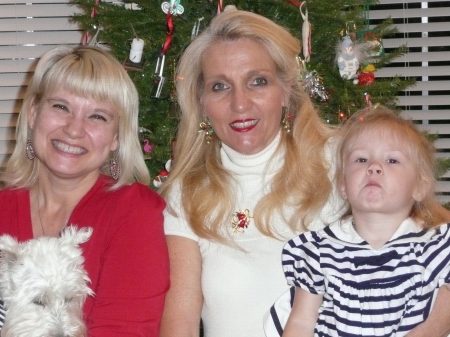 Me, Sparky, Laurie Jean and Brooklyn Christmas