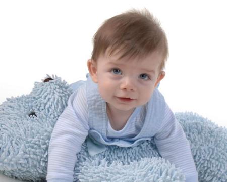 Joshua and his Teddy Bear - 6 Months Old