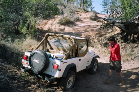 Stuck jeep in Kanab, Utah.