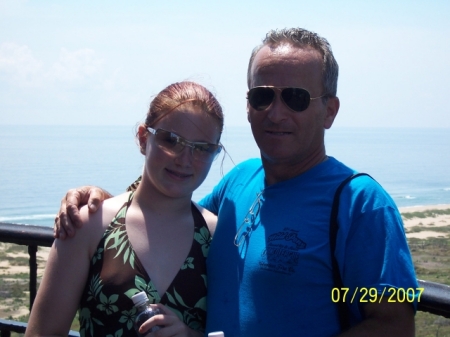 My Youngest, Madeline, and Me at Cape Hatteras