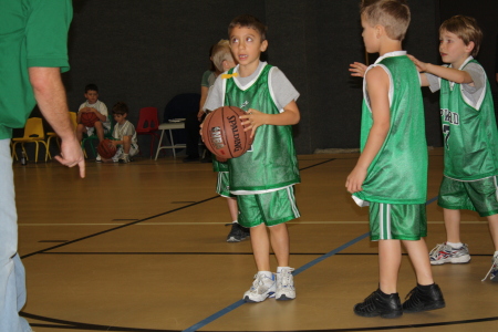 Aiden 1st year at basketball.