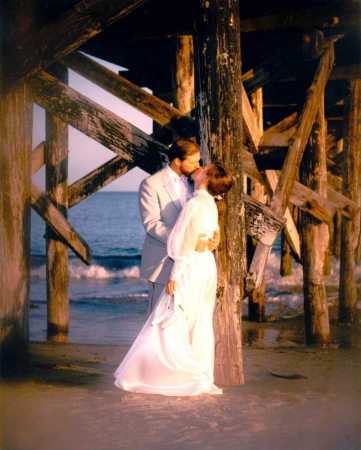 Our wedding day 6-22-1985 Goleta Beach