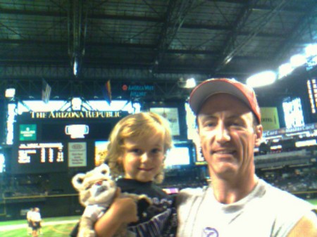 At a D-Backs game on Fathers Day