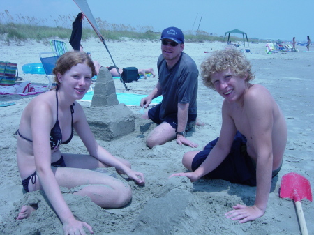 with kids at isle of palm, sc