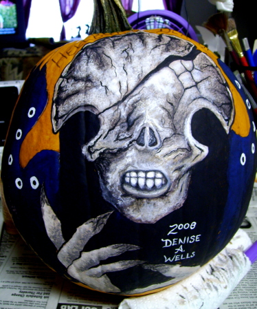 Angel of Death-Pumpkin Painting 2008
