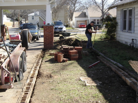 The new driveway