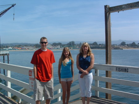Santa Cruz with my kids & husband