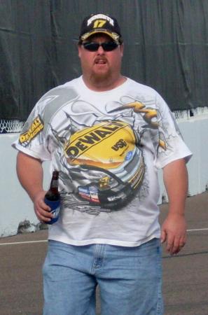 My hubby, Brian, out at Nascar