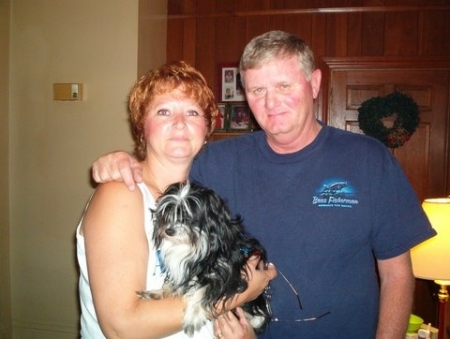 me, my husband Bill and Gizmo