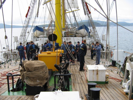 On the Nadezda, Russian Navy training ship