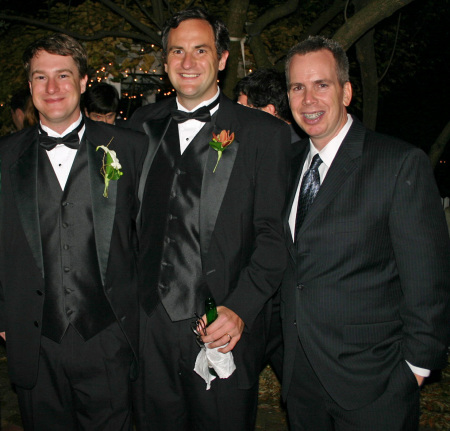 younger son (groom), older son, nephew