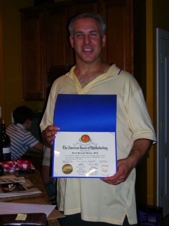 Scott with his Board Certification!