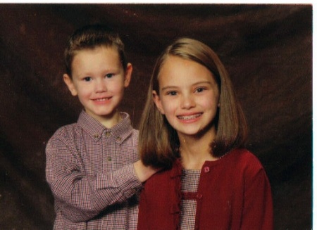 My grandkids, Sydnie and Branson, now 8 and 13