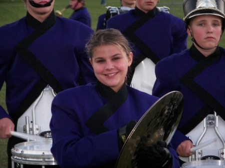 My daughter in MHS band at homecoming 08