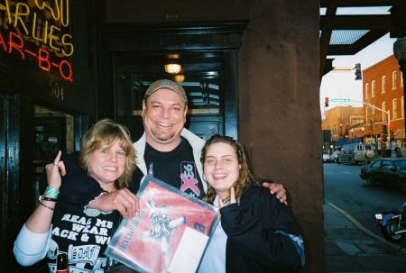 Me & Cassie (and some dude) at Johnny Dare's