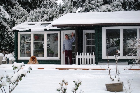 Ginger and me, garden/green house