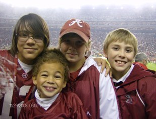 Grandkids at Bama game