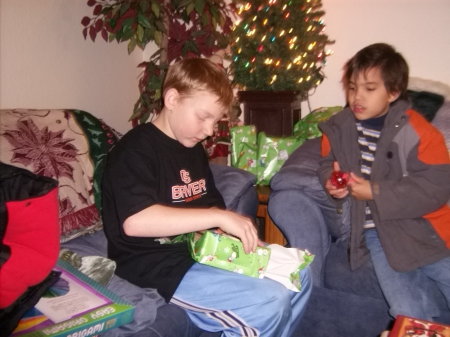 christmas 2010 My son and my man's little one