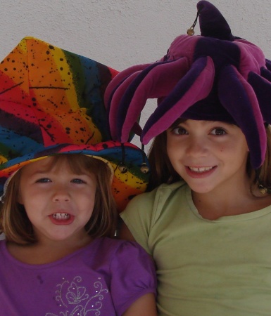 Trying on Gramma's crazy hats
