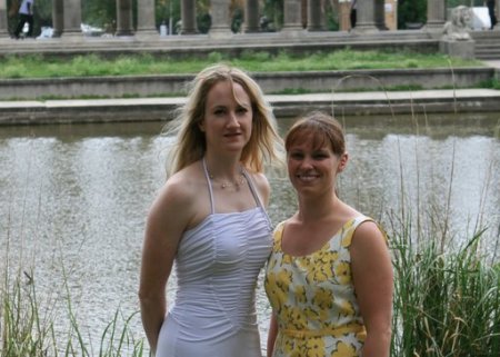 With my sister-in-law at my wedding last May
