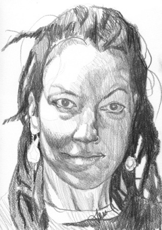 Vanessa graphite portrait
