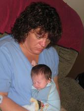 Me and My grandson Bryan 2 wks old