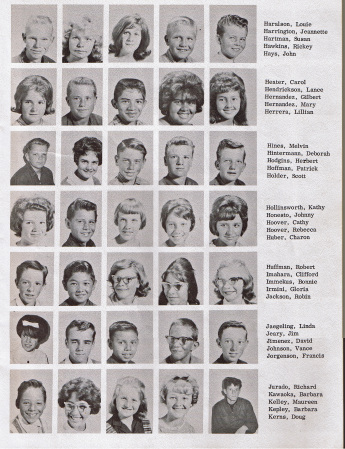 Jefferson yearbook 1964  7th grade D page