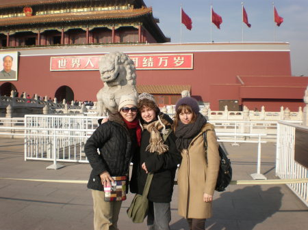 Charlotte, Hunter and I in Tiananmen Square