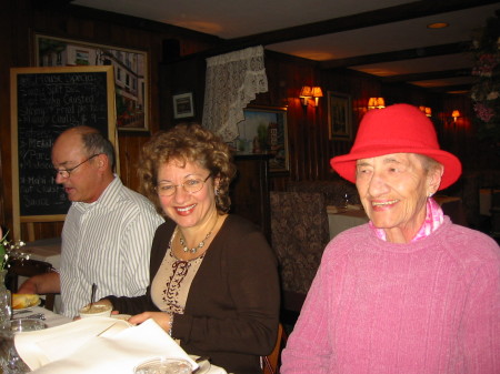 Mom in her red hat