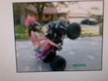 Stunt girl!