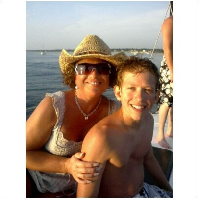 My son and I sailing Lake Michigan