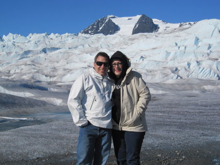 Len and I on Mendenhall Glacier - Alaska