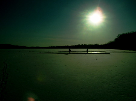 skating as the sun goes down