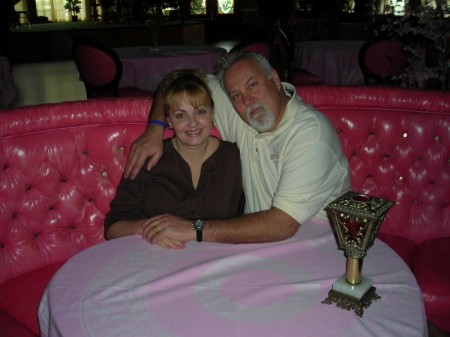 My wife and I at Madonna Inn, San Luis Obispo