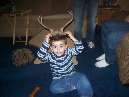 Anthony playing deer!