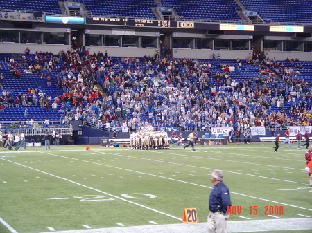 Zach playing in the Metrodome at State Footbal